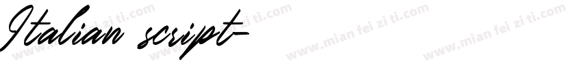 Italian script字体转换